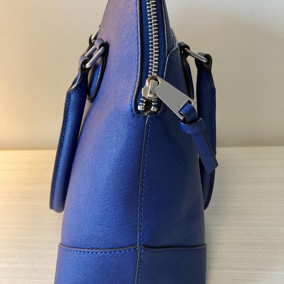 Calvin Klein - Navy Blue Satchel Purse with Strap - Picture 6 of 11